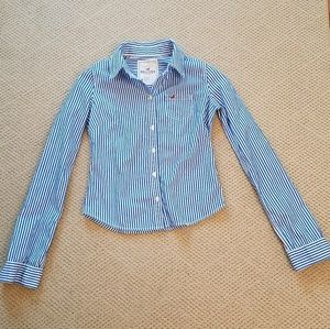 Hollister striped button up shirt